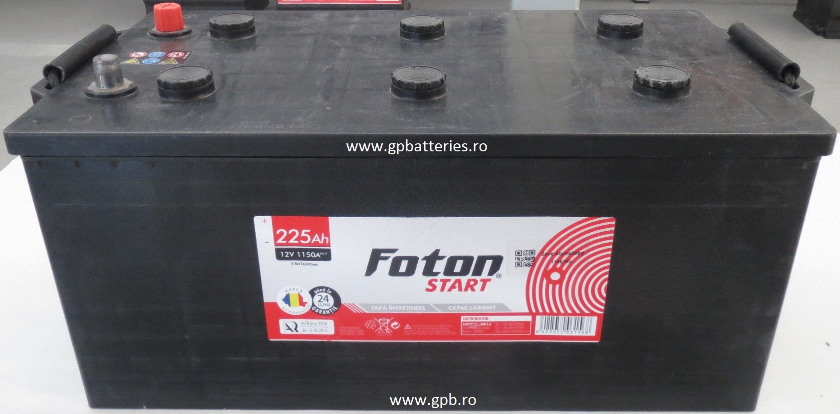 Acumulator auto Foton Start 12V 225A 